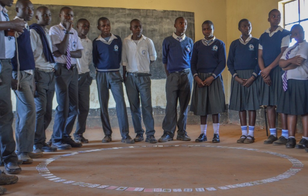 A Maths Club session in Rafiki Secondary School, Kitale. 