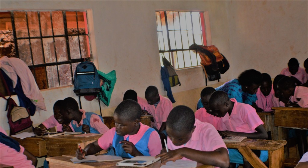 Class Eight pupils during a Mathematics session. 