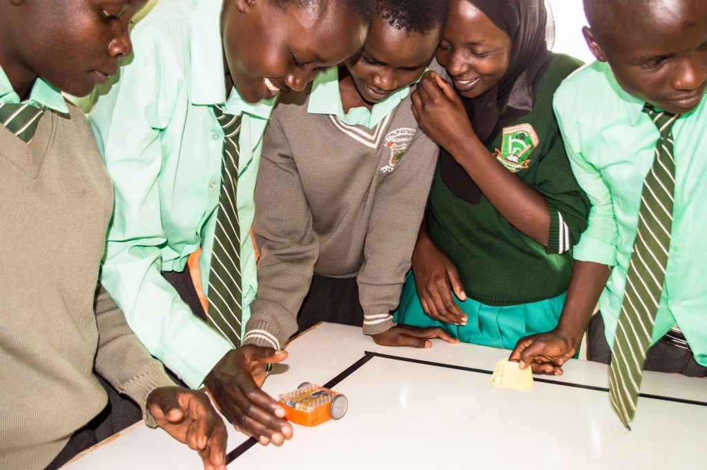 St Philips high Tuyoo-Kony. School. Kitale students learning programming using Edison Robots during Africa Code Week Supported by Google. 